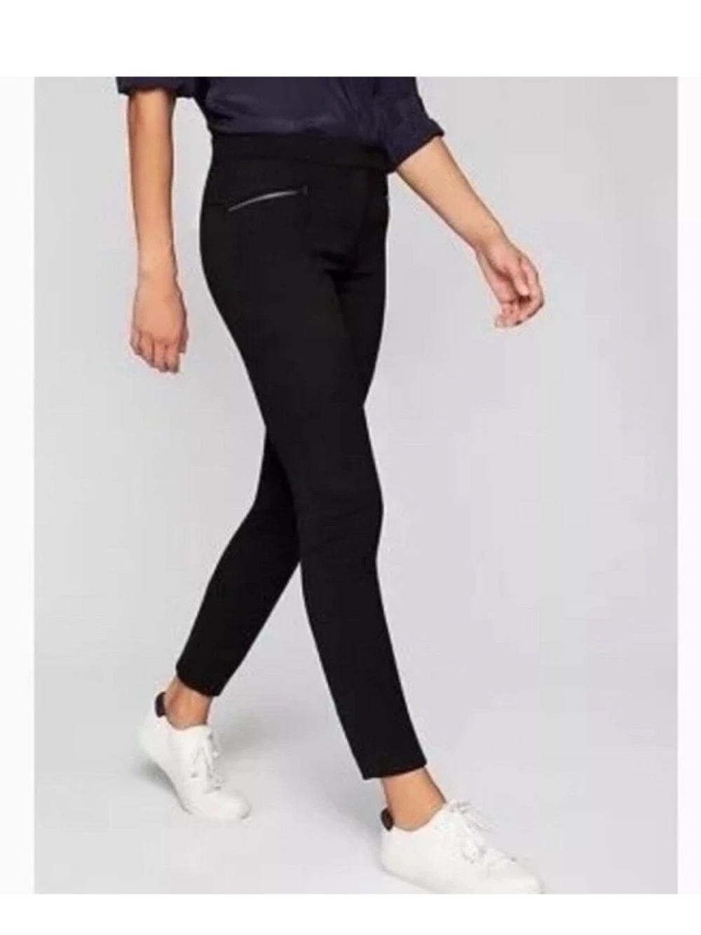 Athleta Black Ponte Moto Pant 2.0 size 8